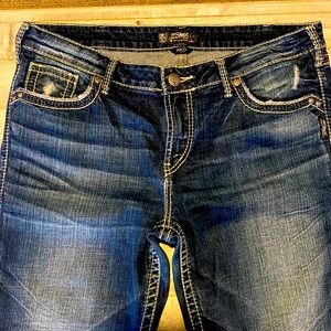 EUC Silver AIKO Jeans Size 16 Length 30